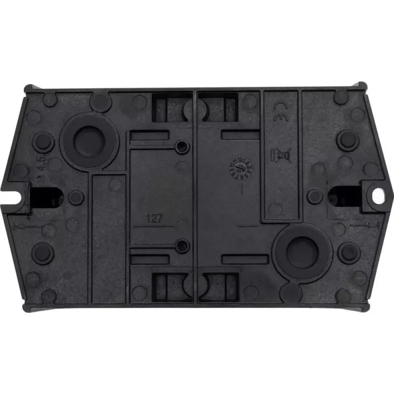Eaton T0-4-8344/I1/SVB Interruptor de levas, tetrapolar, 20 A, 690 V, 3 posiciones, montaje frontal, empuñadura negra 207163