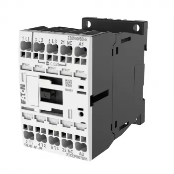 EATON DILM7-01(24VDC) Contactor de potencia 3 polos 400V 3kW 1NC 24VDC 199228