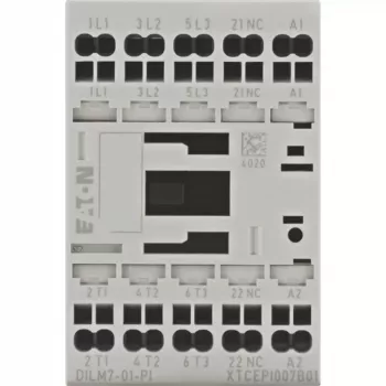 EATON DILM7-01(24VDC) Contactor de potencia 3 polos 400V 3kW 1NC 24VDC 199228