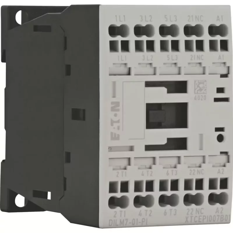 EATON DILM7-01(24VDC) Contactor de potencia 3 polos 400V 3kW 1NC 24VDC 199228