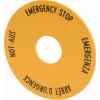 Eaton M22-XAK1 Rótulo de parada de emergencia, amarillo, 90 mm, IP66 216465