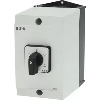 Eaton 207537 Interruptor giratorio 3 polos, 20 A, 690 V, montaje frontal, negro/blanco