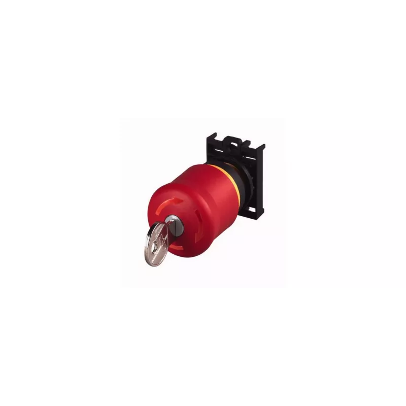 Eaton M22-PVS/K01 pulsador de parada de emergencia, desbloqueo por llave, 1 NC, montaje frontal 216514