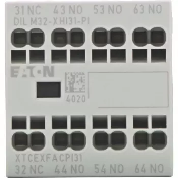 Eaton DILM32-XHI31-PI Módulo de contacto auxiliar, 3NO+1NC, 4A, bornes de tornillo, montaje frontal para contactores DILM7-DILM32 199312