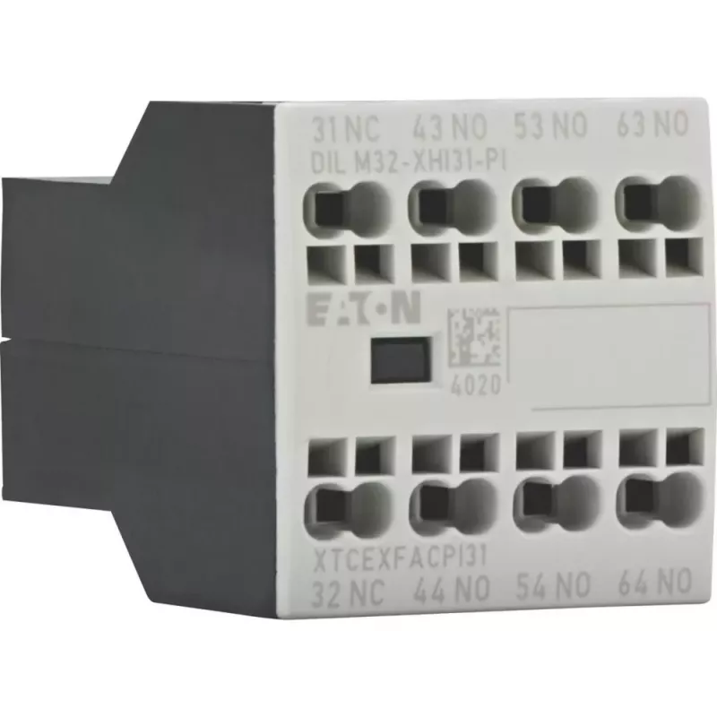 Eaton DILM32-XHI31-PI Módulo de contacto auxiliar, 3NO+1NC, 4A, bornes de tornillo, montaje frontal para contactores DILM7-DILM32 199312