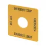 Eaton 216484 Placa ciega amarilla serie M22, montaje frontal snap-on, policarbonato