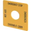 Eaton 216484 Placa ciega amarilla serie M22, montaje frontal snap-on, policarbonato