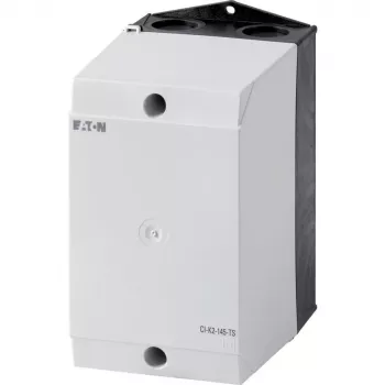 Eaton CI-K Carcasa vacía para montaje en carril DIN, 100 x 160 x 145 mm, gris claro (RAL 7035), tapa negra (RAL 9005) 206883
