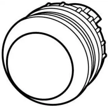 Eaton M22S-D-S Accionador de pulsador, enrasado, negro, anillo frontal de plástico, 22,5 mm 216591S