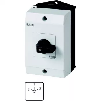 Eaton T0-4-8440/I1 Interruptor de levas 3 polos, 20 A, 690 V AC, IP65, negro/blanco 207141