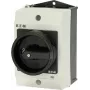 Eaton T0-1-102/I1/SVB-SW Interruptor principal 2 polos, 20 A, 690 V AC, empuñadura negra, placa frontal blanca 207144