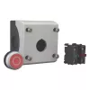 Eaton M22-D-R-X0/KC11/I actuador de pulsador con bloque de contactos, rojo, titanio, plástico, IP66/IP67/IP69 216521