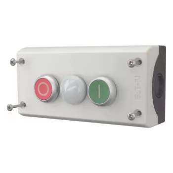 Eaton M22-I3-M2 carcasa de pulsador gris, 3 aberturas, 22,5 mm 216533
