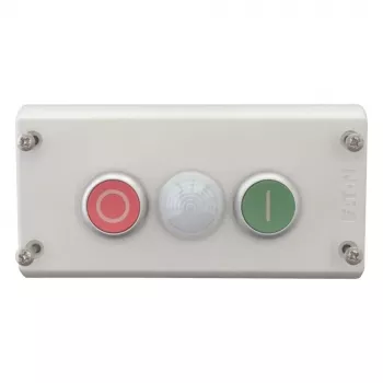 Eaton M22-I3-M2 carcasa de pulsador gris, 3 aberturas, 22,5 mm 216533