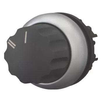 Eaton M22-WR-X92 selector, 2 posiciones, enclavado, botón giratorio, negro