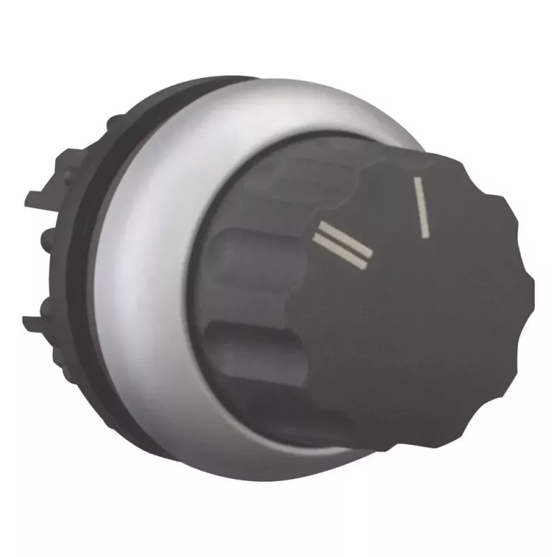Eaton M22-WR-X92 selector, 2 posiciones, enclavado, botón giratorio, negro