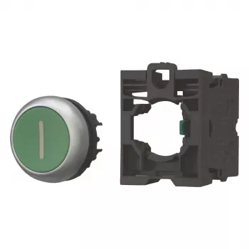Eaton M22-D-G-X1-K10-BVP pulsador con anillo frontal de plástico, verde, 1 NA 110937