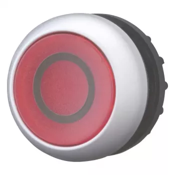 Eaton M22-DL-R-X0 accionamiento de pulsador, rojo, anillo frontal metálico, 22,5 mm 216936