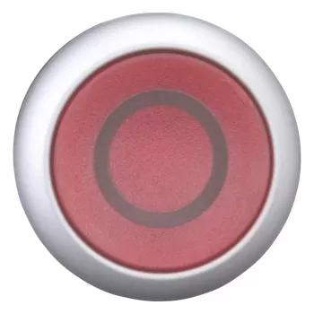 Eaton M22-DL-R-X0 accionamiento de pulsador, rojo, anillo frontal metálico, 22,5 mm 216936