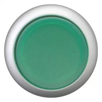 Eaton M22-DLH-G accionamiento de pulsador, plano, momentáneo, pulsador verde, embellecedor titanio, 22,5 mm 216969