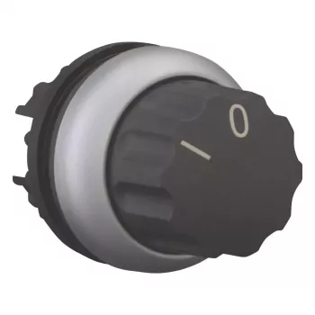 Eaton M22-W accionamiento de selector, 3 posiciones enclavamiento, negro, anillo frontal de plástico, montaje 22,5 mm