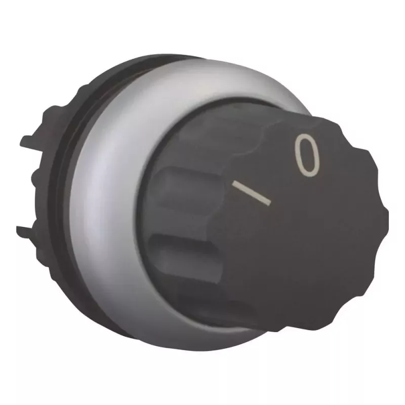 Eaton M22-W actuador de selector, anillo frontal de plástico, negro