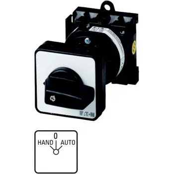 Eaton T0-1-15431/Z interruptor rotativo 1 polo 20A 690V AC montaje empotrado negro/blanco 029364
