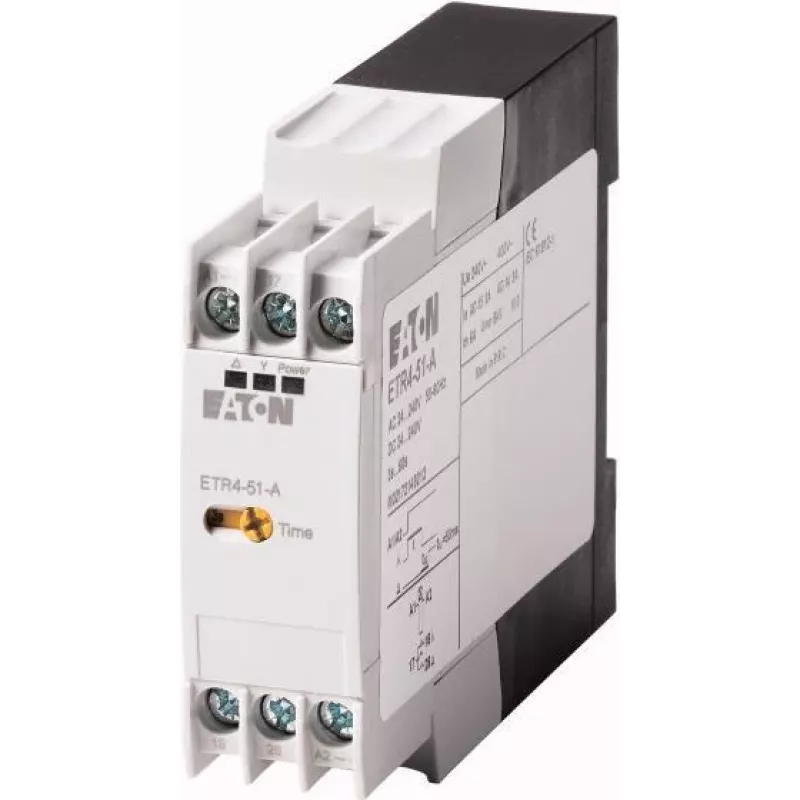 Eaton ETR4-51-A relé temporizador estrella-triángulo, 24-240V AC/DC, 3-60s, 2 CO, carril DIN 031884