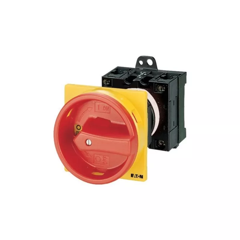 Eaton T0-2-1/V/SVB interruptor de leva bloqueable 20 A 1 polo 90° rojo/amarillo