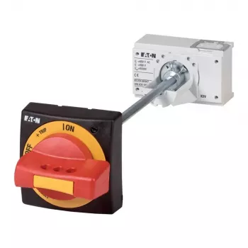 Eaton NZM1-XTVDV acoplamiento de puerta con empuñadura giratoria, bloqueable, rojo/amarillo 260178