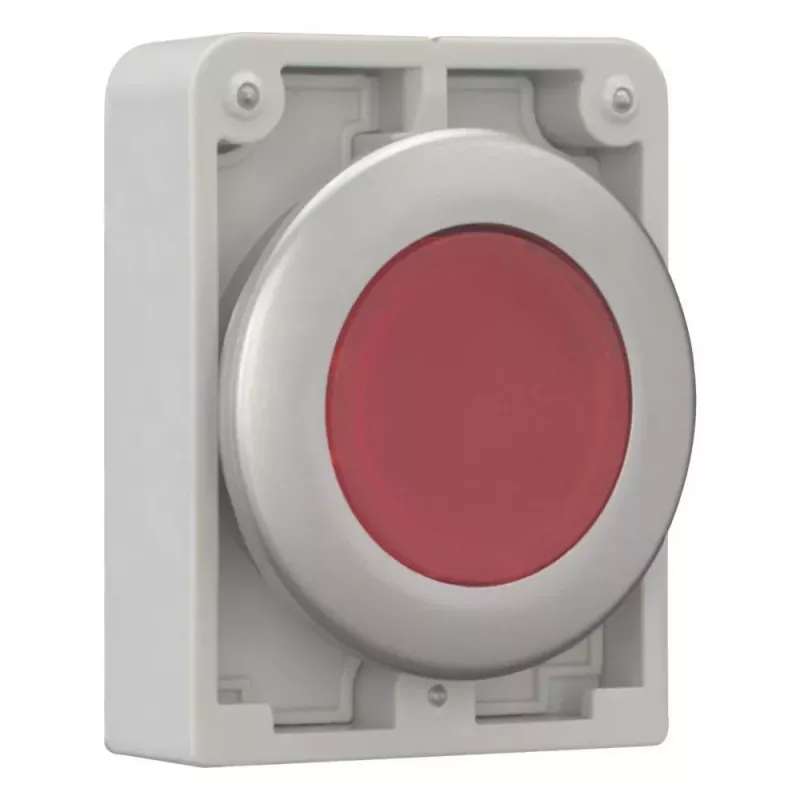 Eaton M30C-FDL-R pulsador redondo plano cromado rojo 182926