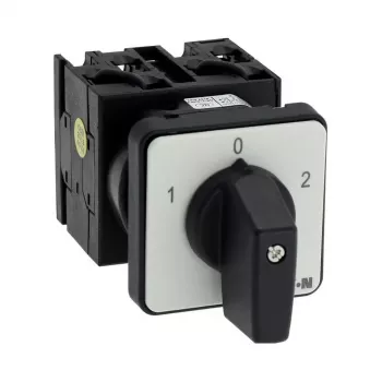 Eaton T0-3-8401/E interruptor rotativo ON-OFF 3 polos, 20 A, 690 V AC, empuñadura negra, montaje en panel frontal 091047