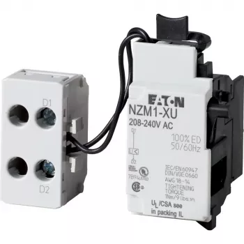 Eaton disparador de subtensión con bloque de bornes de montaje lateral para interruptores automáticos NZM1 (259442)
