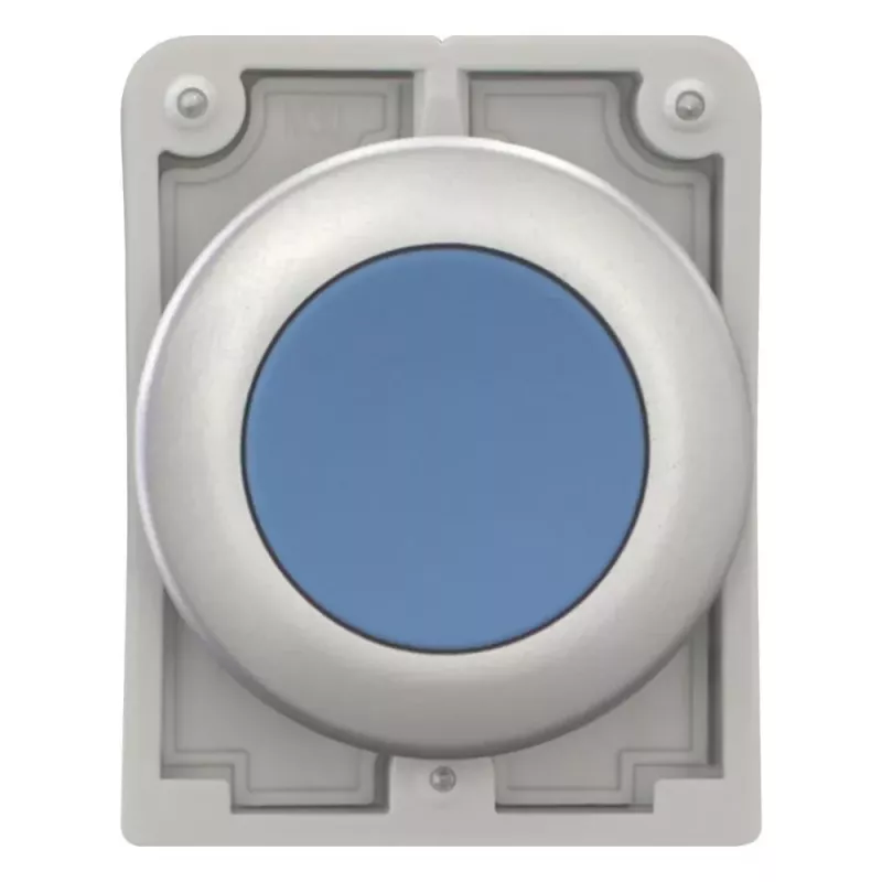 Eaton M30C-FDR-B pulsador, plano, redondo, cromado, azul 182947