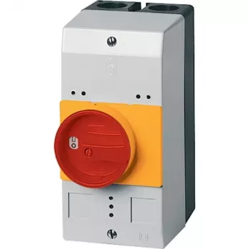 Eaton CI-PKZ0-GRM carcasa vacía con interruptor de emergencia, IP65, 158 x 80 x 126 mm, rojo/amarillo 260104