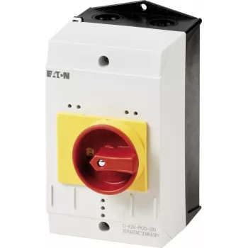 Eaton CI-K2-PKZ0-NA-GR carcasa vacía con interruptor de emergencia, 160 x 100 x 100 mm, amarillo/rojo 262681