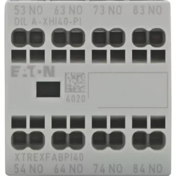 Eaton DILA-XHI40-PI bloque de contactos auxiliares, 4 contactos NA, montaje frontal, bornes push-in 199317