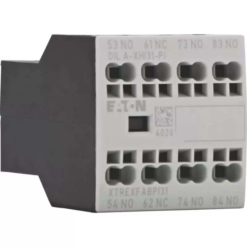 Eaton DILA-XHI31-PI bloque de contactos auxiliares, 3NO+1NC, montaje frontal, bornes de tornillo, para contactores DILM7-DILM38 y relés DILA 199318