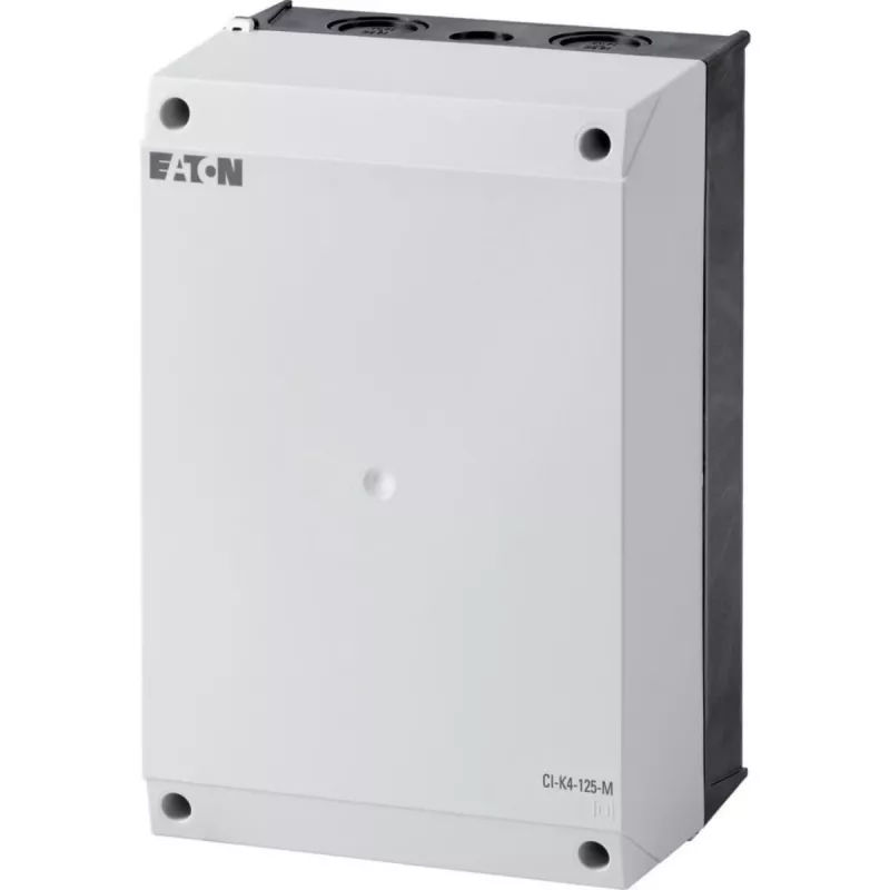 Eaton CI-K4-125 caja vacía para placa de montaje, 160 x 240 x 125 mm, gris claro (RAL 7035) / negro (RAL 9005) 206897