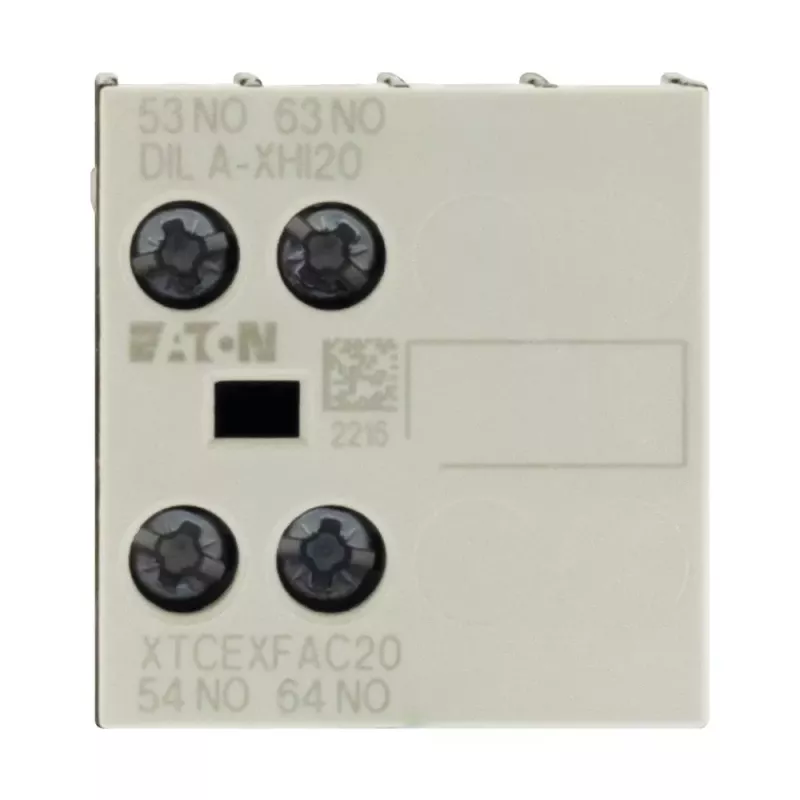 Eaton DILA-XHI20 bloque de contactos auxiliares, 45 mm de ancho, negro/blanco, -25 a 60 °C 276422