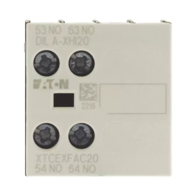 Eaton DILA-XHI20 bloque de contactos auxiliares, 45 mm de ancho, negro/blanco, -25 a 60 °C 276422