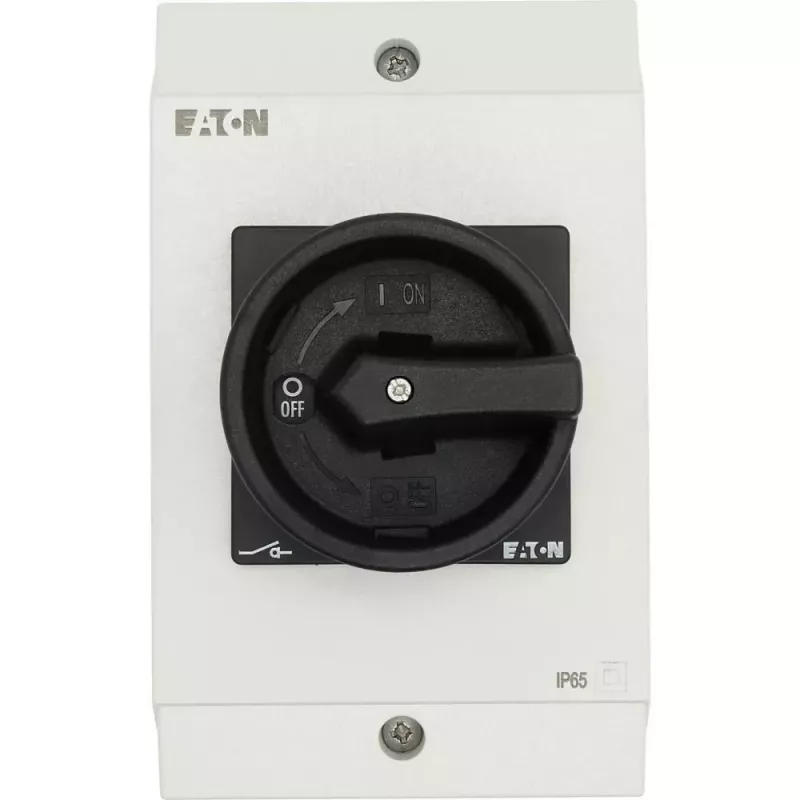 Eaton T3-4-15682/I2/SVB-SW interruptor de levas de 6 polos, 32 A, 690 V AC, montaje empotrado, empuñadura negra/placa frontal blanca 207211