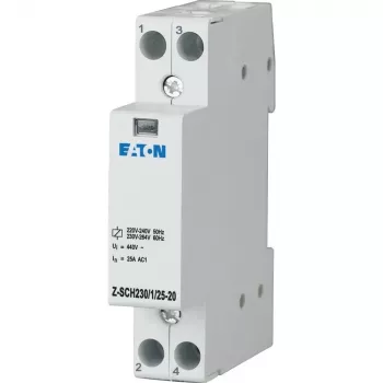 Eaton Z-SCH230/1/25-20 contactor modular, bobina 230V AC, 25A, 2 NA, 1 módulo 120853