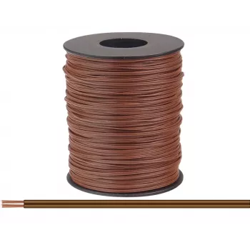 Donau Elektronik 114-88-100 cable gemelo 2 x 0,08 mm² marrón 100 m