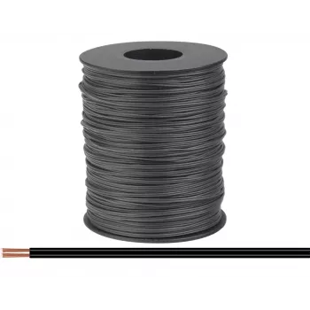 Donau Elektronik 114-11-100 cable flexible 2 x 0,08 mm² negro 100 m