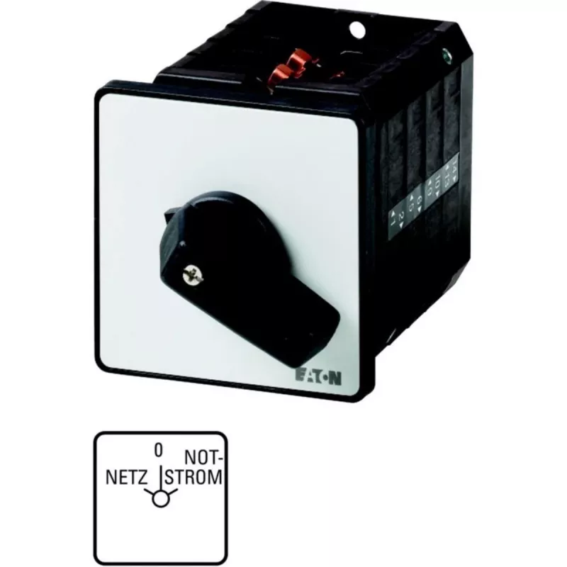 Eaton T5B-4-8902/E interruptor rotativo 4 polos, 32 A, 690 V AC, negro/blanco 207430