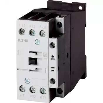 Eaton DILM17-10 24V 50Hz contactor de potencia de 3 polos, contacto auxiliar 1NO, 17A AC-3, 7,5kW, bornes de tornillo, IP00, montaje en carril DIN/tornillo 276991