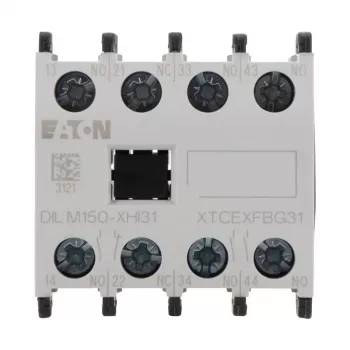 Eaton DILM150-XHI31 bloque de contactos auxiliares, 3NO+1NC, montaje frontal, bornes de tornillo 277949
