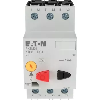 EATON PKZM01-2.5 interruptor de protección de motor, 2,5 A, 3 polos, pulsador, 0,75 kW 278481