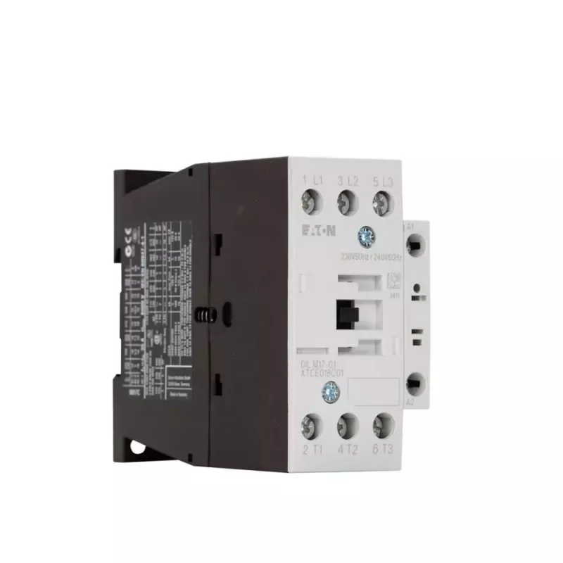 Eaton DILM17-01 contactor, 3 polos, 17 A, bobina 230 V AC, 1 contacto auxiliar NC 277036
